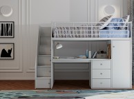 Flintshire Dakota Grey Wooden High Sleeper Bed Thumbnail