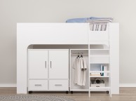 Flintshire Eden White Wooden Midsleeper Bed Thumbnail