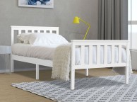Flintshire Marnel 3ft Single White Wooden Bed Frame Thumbnail