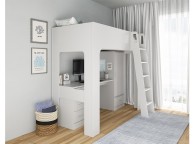 Flintshire Eden Grey Wooden High Sleeper Bed Thumbnail