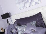 Serene Roma 4ft6 Double White Faux Leather Bed Frame Thumbnail