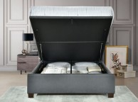 Flintshire Ashleigh 4ft6 Double Grey PU Leather Ottoman Bed Thumbnail