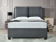 Flintshire Ashleigh 4ft6 Double Grey PU Leather Ottoman Bed Thumbnail
