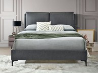 Flintshire Ashleigh 5ft Kingsize Grey PU Leather Bed Thumbnail