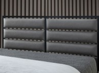 Flintshire Marford 4ft6 Double Grey PU Leather And Metal Bed Thumbnail