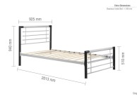 Birlea Faro 3ft Single Black And Silver Metal Bed Frame Thumbnail