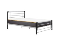 Birlea Faro 4ft Small Double Black And Silver Metal Bed Frame Thumbnail