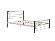Birlea Faro 4ft Small Double Black And Silver Metal Bed Frame Thumbnail
