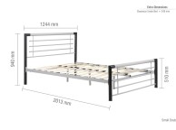 Birlea Faro 4ft Small Double Black And Silver Metal Bed Frame Thumbnail