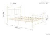 Birlea Emily 4ft Small Double Cream Metal Bed Frame Thumbnail