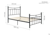 Birlea Emily 3ft Single Black Metal Bed Frame Thumbnail