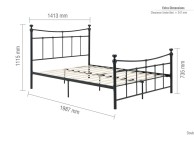 Birlea Emily 4ft6 Double Black Metal Bed Frame Thumbnail