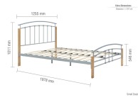 Birlea Tetras 4ft Small Double Silver Metal Bed Frame Thumbnail