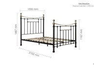 Birlea Bronte 5ft Kingsize Black Metal Bed Frame Thumbnail