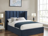 Limelight Polaris 5ft Kingsize Navy Blue Fabric Ottoman Bed Frame Thumbnail
