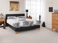 Serene Tivoli 5ft Kingsize Black Faux Leather Bed Frame Thumbnail