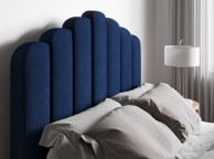 Flair Furnishings Poseidon Navy Blue Velvet Fabric 4ft6 Double Ottoman Bed Thumbnail