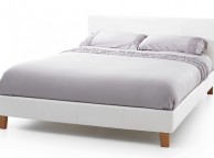Serene Tivoli 4ft Small Double White Faux Leather Bed Frame Thumbnail