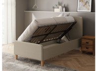 GFW Ashbourne 3ft Single Natural Fabric Side Lift Ottoman Bed Frame Thumbnail