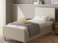 GFW Ashbourne 3ft Single Natural Fabric Side Lift Ottoman Bed Frame Thumbnail