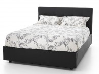 Serene Lucca 4ft6 Double Black Faux Leather Bed Frame Thumbnail