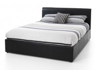 Serene Tuscany 4ft6 Double Black Faux Leather Ottoman Bed Frame Thumbnail