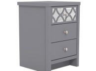 GFW Arianna 3 Drawer Bedside Table Cool Grey Thumbnail