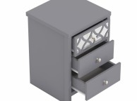GFW Arianna 3 Drawer Bedside Table Cool Grey Thumbnail