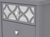 GFW Arianna 3 Drawer Bedside Table Cool Grey Thumbnail