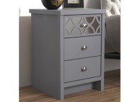 GFW Arianna 3 Drawer Bedside Table Cool Grey Thumbnail