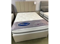 STORE CLEARANCE Silentnight Rejuvenate 4ft6 Double 1600 Mirapocket 4 Drawer Divan Bed And Brescia Headboard In Sandstone Thumbnail