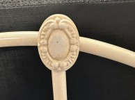 STORE CLEARANCE Bentley Designs Lauren 4ft6 Double Ivory Metal Headboard SLIGHT DAMAGE Thumbnail