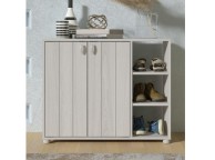 GFW Bideford Shoe Cabinet Warm Grey Oak Effect Finish Thumbnail