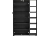 GFW Bideford Tall Shoe Cabinet Rustick Black Oak Effect Finish Thumbnail