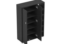 GFW Bideford Tall Shoe Cabinet Rustick Black Oak Effect Finish Thumbnail