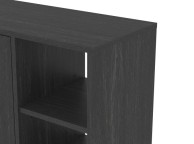 GFW Bideford Tall Shoe Cabinet Rustick Black Oak Effect Finish Thumbnail