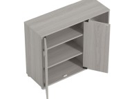 GFW Bideford Shoe Cabinet Warm Grey Oak Effect Finish Thumbnail