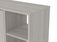 GFW Bideford Shoe Cabinet Warm Grey Oak Effect Finish Thumbnail