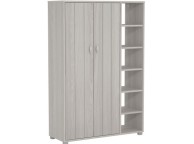 GFW Bideford Tall Shoe Cabinet Warm Grey Oak Effect Finish Thumbnail