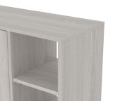 GFW Bideford Tall Shoe Cabinet Warm Grey Oak Effect Finish Thumbnail