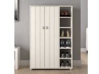 GFW Bideford Tall Shoe Cabinet White Thumbnail