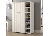 GFW Bideford Tall Shoe Cabinet White Thumbnail