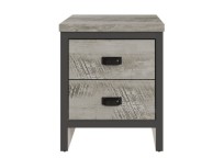 GFW Boston 2 Drawer Bedside Table in Grey Thumbnail