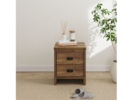 GFW Boston 2 Drawer Bedside Table in Knotty Oak Finish Thumbnail