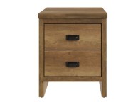 GFW Boston 2 Drawer Bedside Table in Knotty Oak Finish Thumbnail