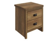 GFW Boston 2 Drawer Bedside Table in Knotty Oak Finish Thumbnail