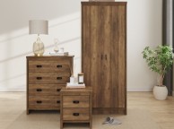 GFW Boston 2 Drawer Bedside Table in Knotty Oak Finish Thumbnail