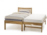 Serene Mya Honey Oak Finish 3ft Single Wooden Guest Bed Frame Thumbnail