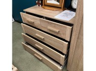 STORE CLEARANCE Rauch Rivera 5 Drawer Chest In Sonoma Oak Thumbnail