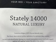 STORE CLEARANCE Sanctum Stately 14000 Pocket 5ft Kingsize 2 Drawer Bed With Headboard Thumbnail